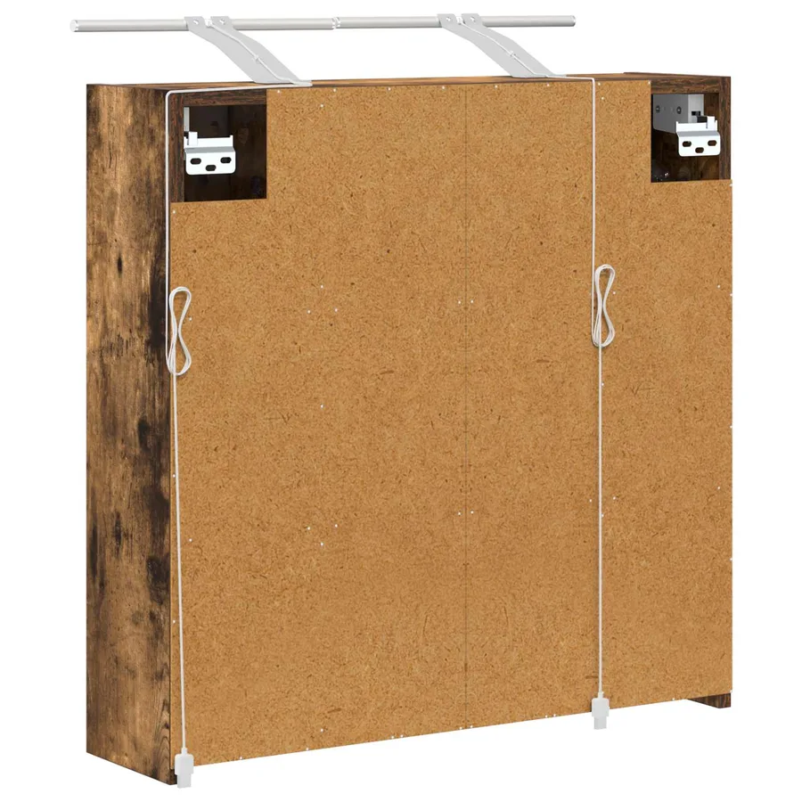 Armoire Miroir de Salle de Bain Chêne fumé 63,5 x 16 x 62,5 cm - 9