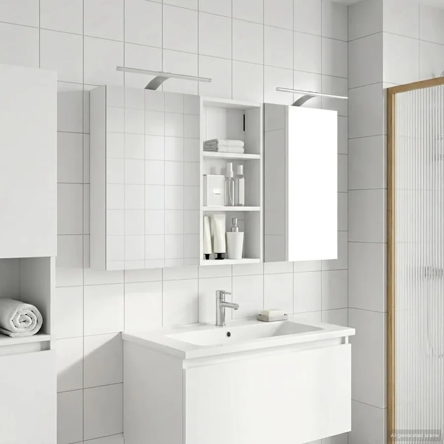 Ensemble de Meubles de Salle de Bain 3 pcs 110 x 10,5 x 60,5 cm - 4
