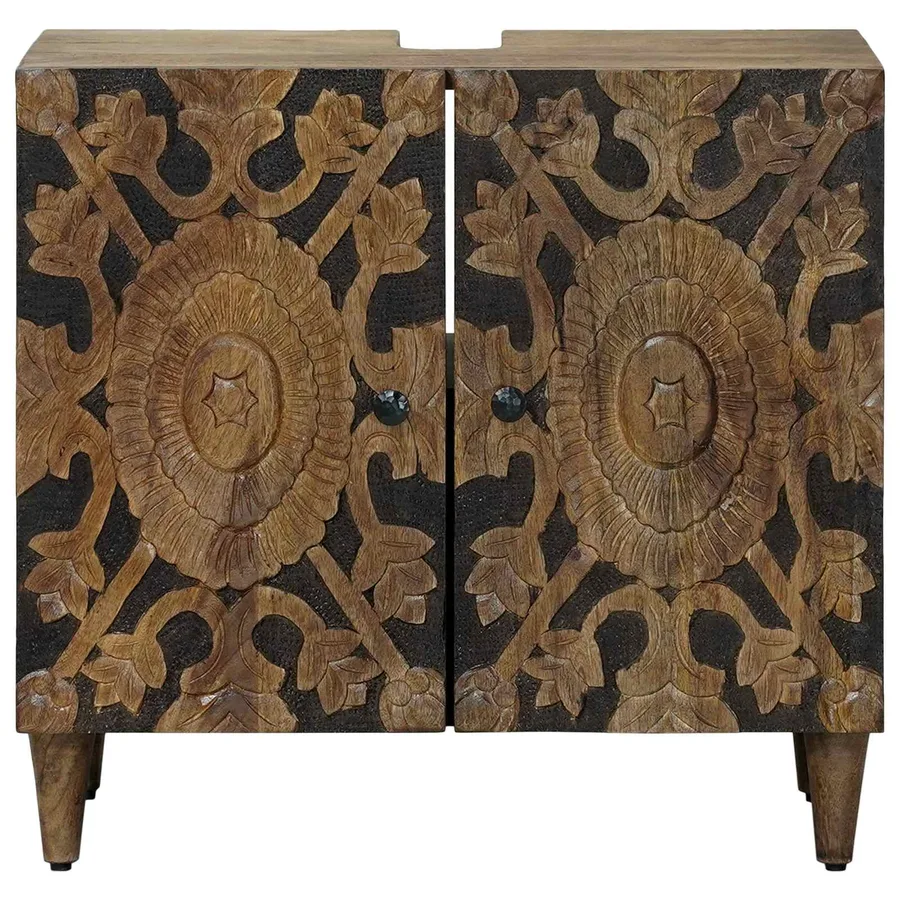 Meuble sous Lavabo de Salle de Bain Marron 62 x 33 x 58 cm - 3