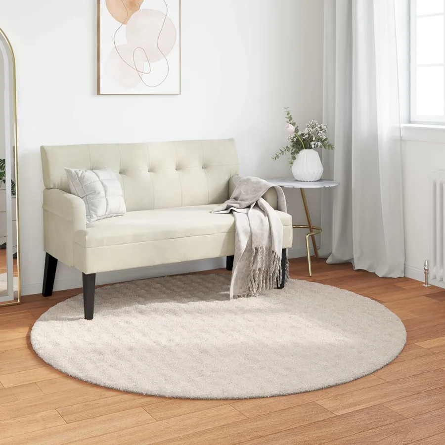 Tapis de surface Rond SIROLO Beige Ø 160 CM Polyester
