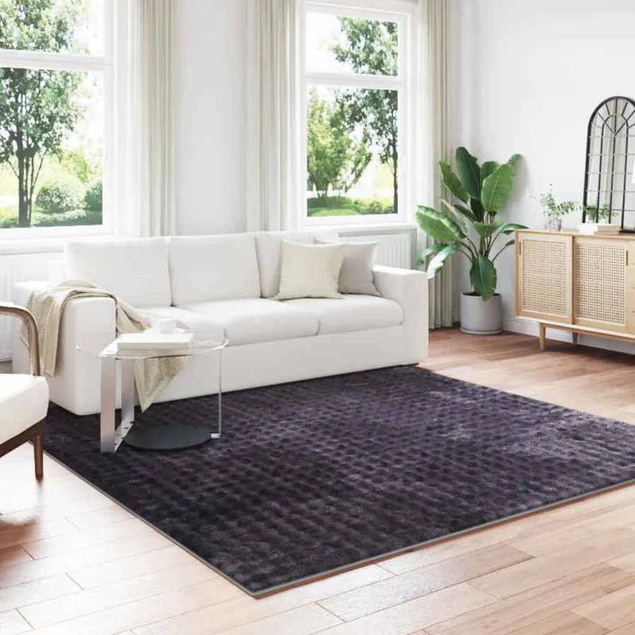 Tapis de surface Carré SIROLO Beige 120 x 120 cm Polyester