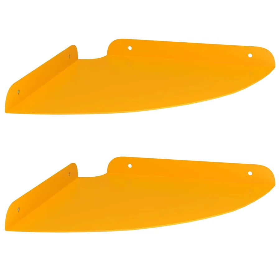 Étagère flottante 2 pcs Jaune moutarde 24 x 24 x 2 cm - 2