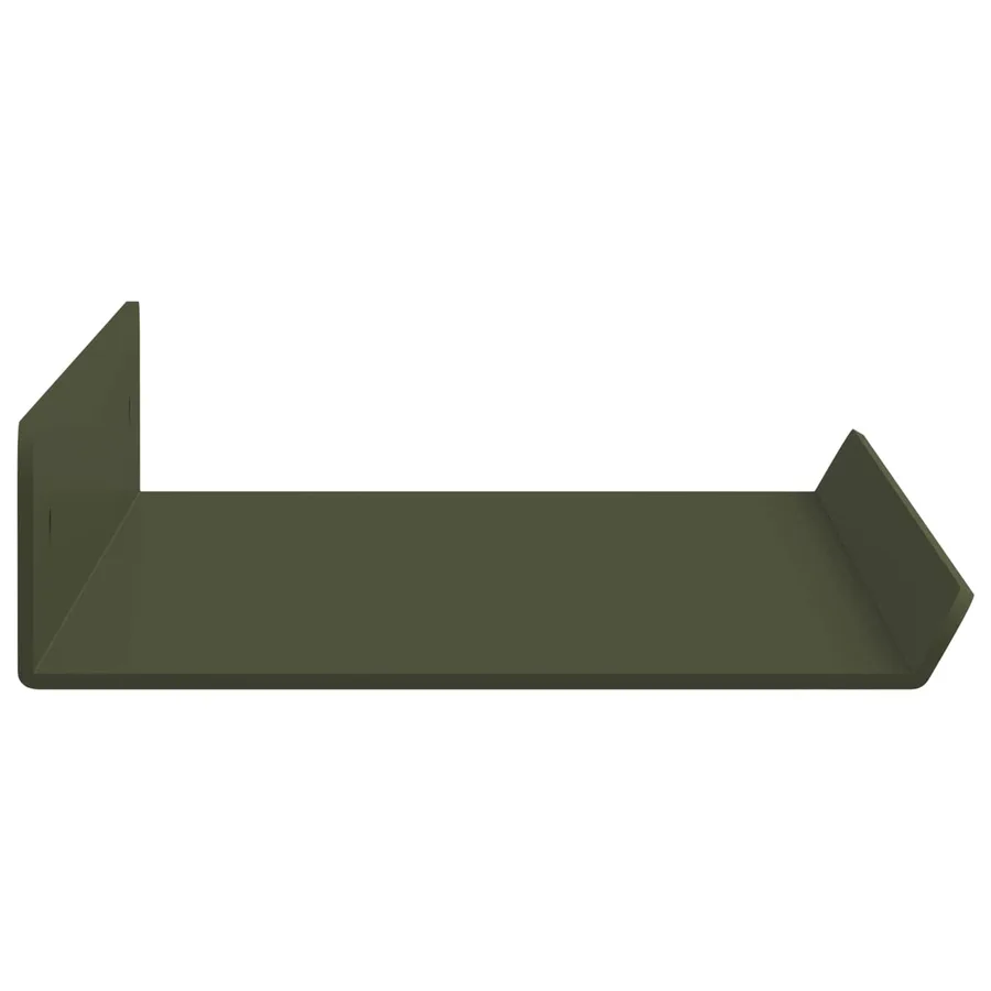 Étagère flottante 2 pcs Vert olive 40 x 8,5 x 2,5 cm Acier - 6