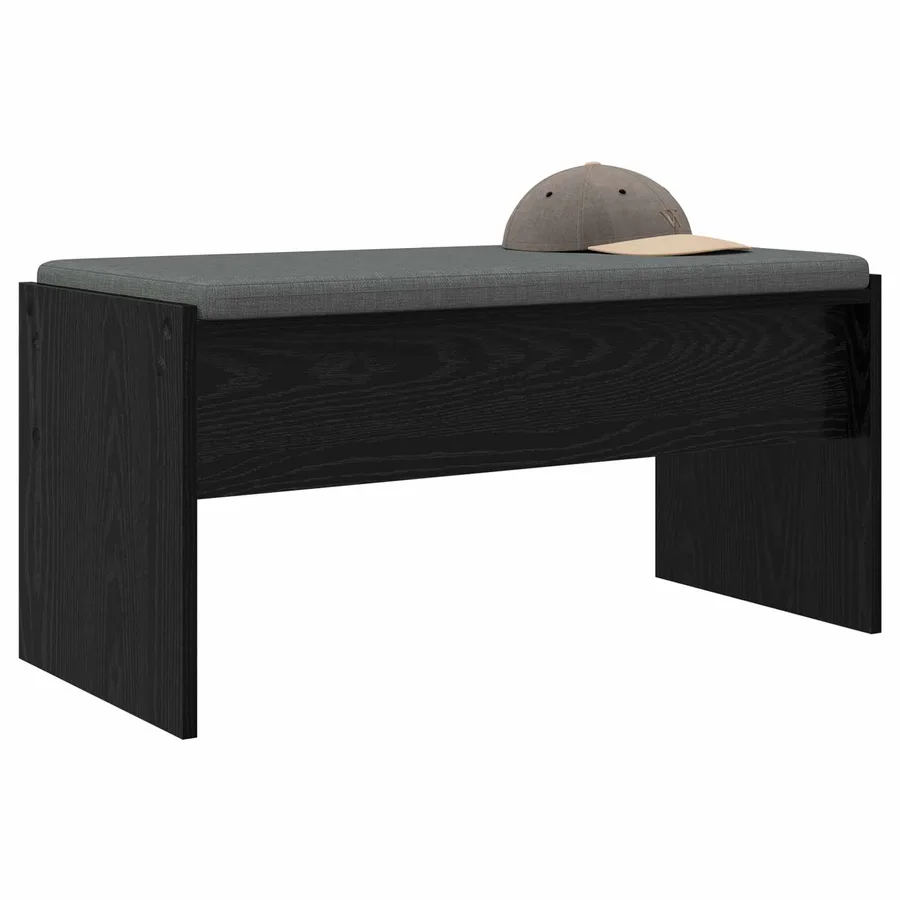 Banc d'entrée avec coussin Chêne noir 83 x 38 x 40 cm - 3
