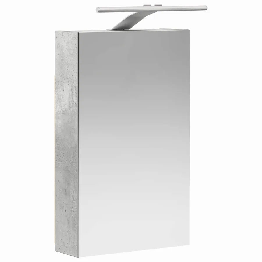 Armoire Miroir de Salle de Bain Gris béton 30 x 10,5 x 50 cm - 5