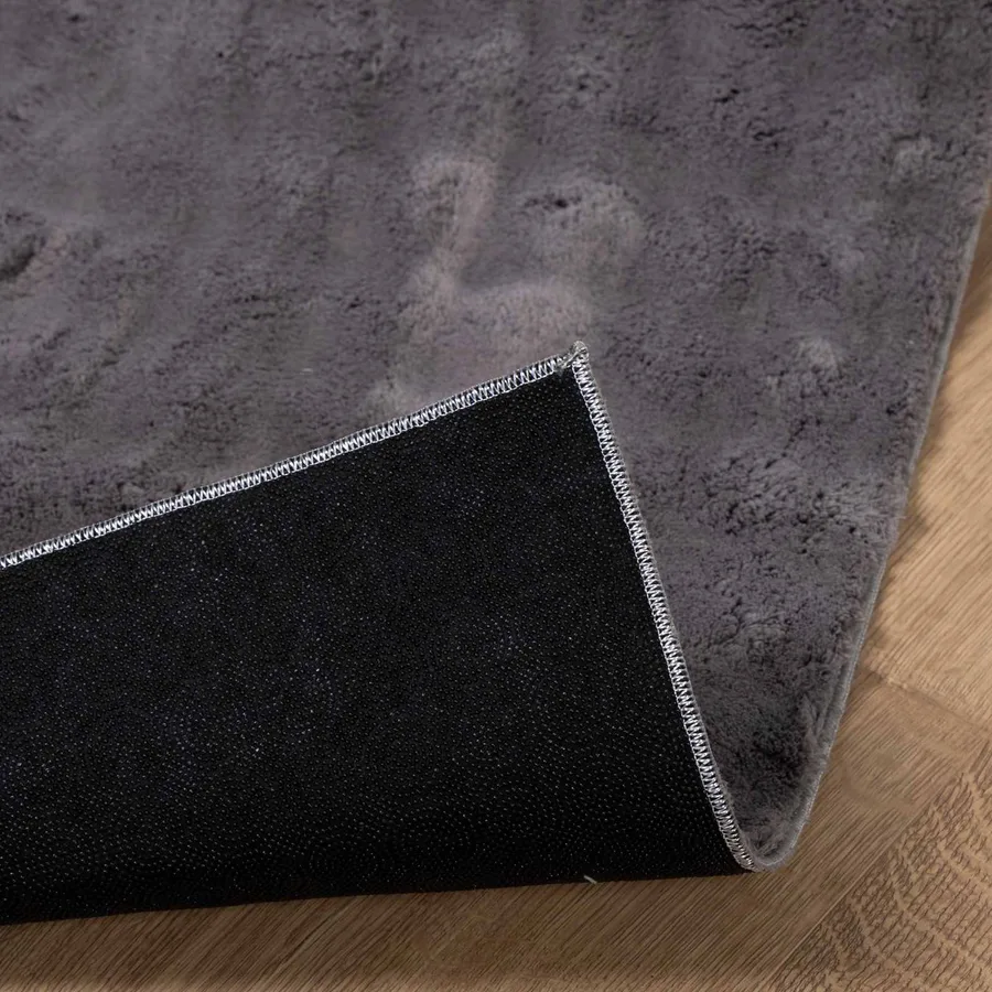 Tapis de surface Carré SIROLO Anthracite 200 x 200 cm Polyester - 4