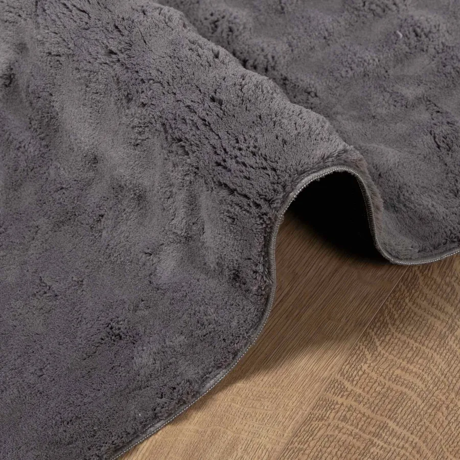 Tapis de surface Carré SIROLO Anthracite 200 x 200 cm Polyester - 5