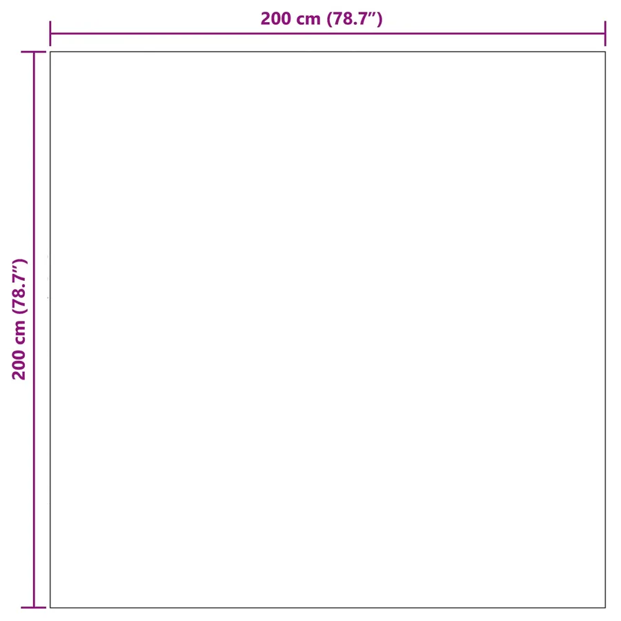 Tapis de surface Carré SIROLO Anthracite 200 x 200 cm Polyester - 8