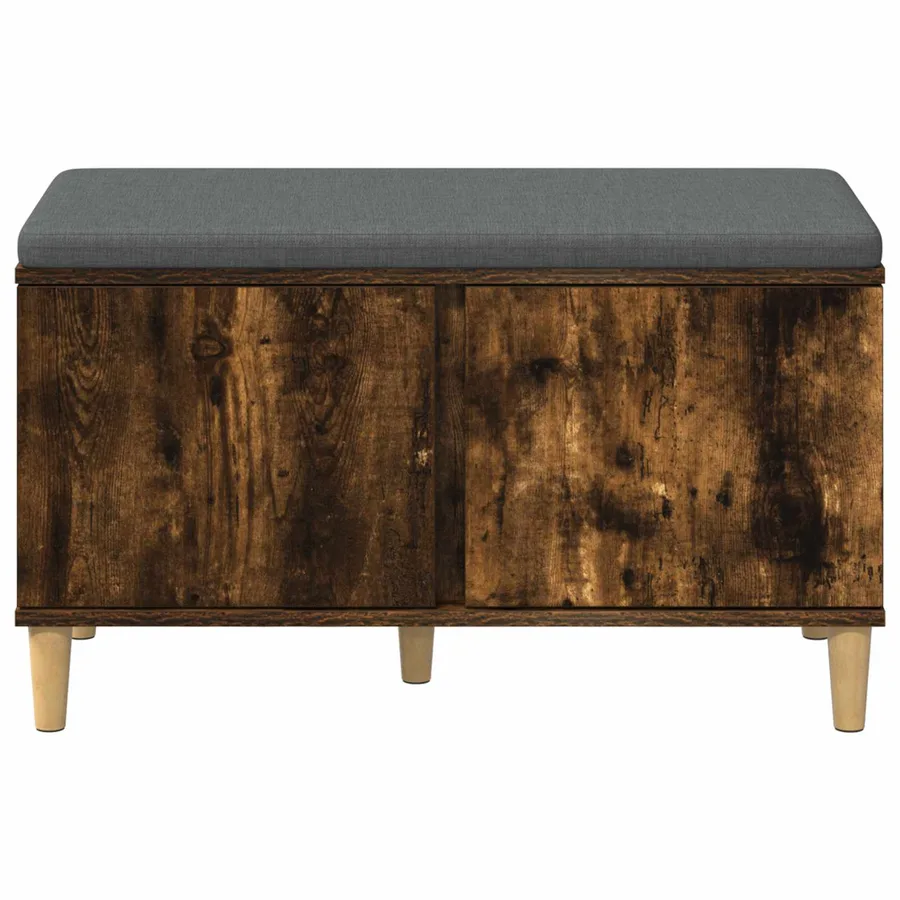 Banc d'entrée avec coussin Chêne Fumé 80 x 38 x 46 cm - 6