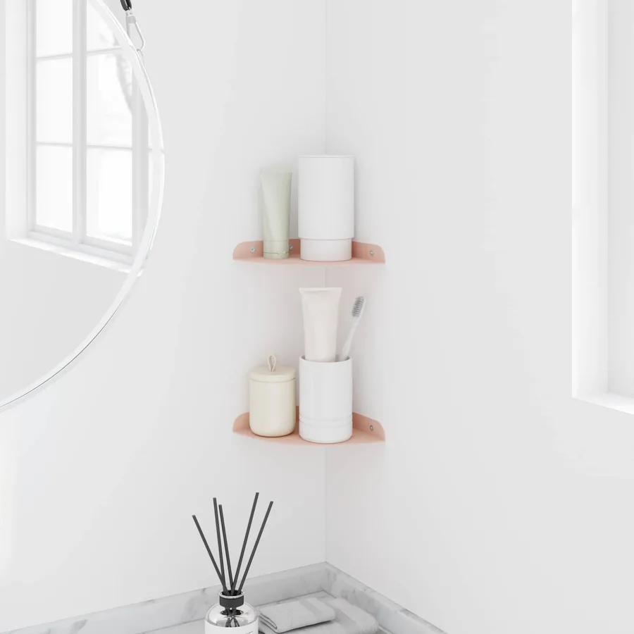 Étagère flottante avec étagère 2 pcs Rose 15 x 15 x 2 cm - 4