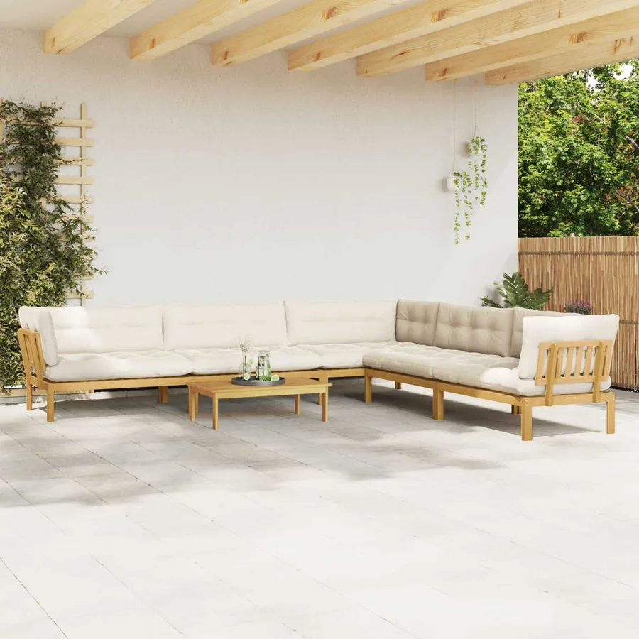 6 Pièce Unité du canapé en palette de jardin - 4