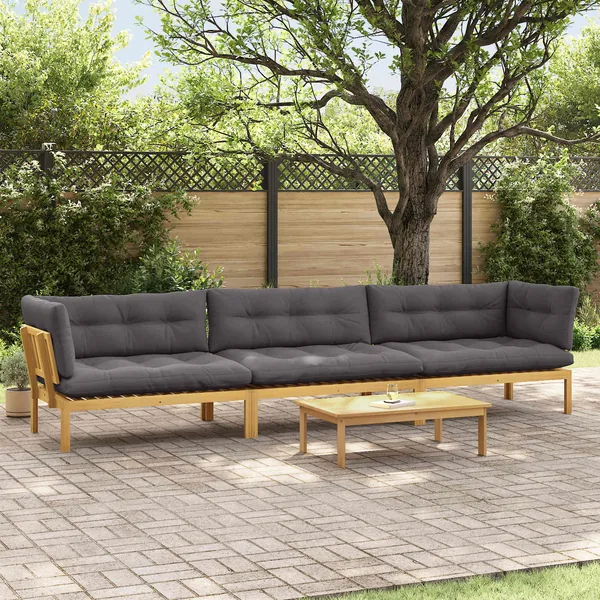 4 Pièce Unité du canapé en palette de jardin