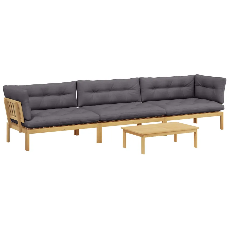 4 Pièce Unité du canapé en palette de jardin - 2