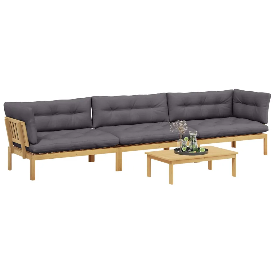 4 Pièce Unité du canapé en palette de jardin - 3