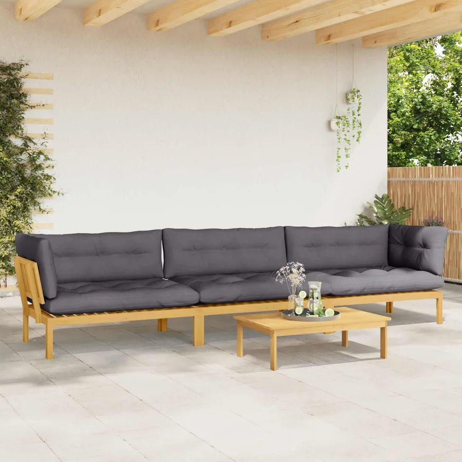 4 Pièce Unité du canapé en palette de jardin - 4