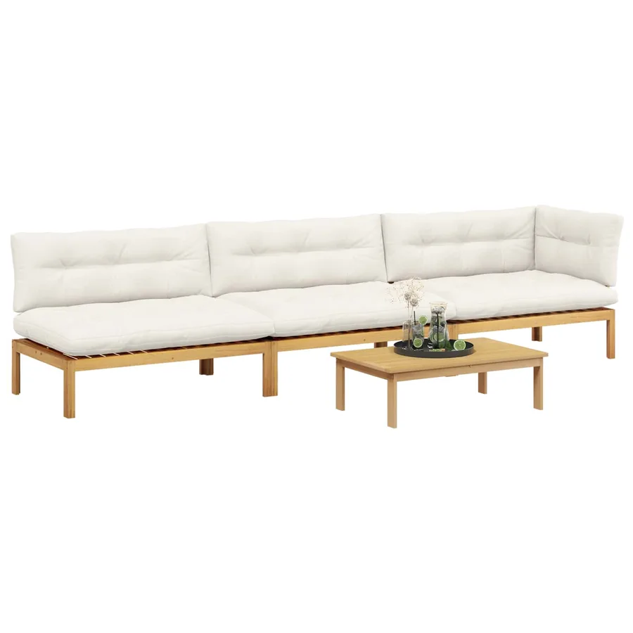 4 Pièce Unité du canapé en palette de jardin - 3