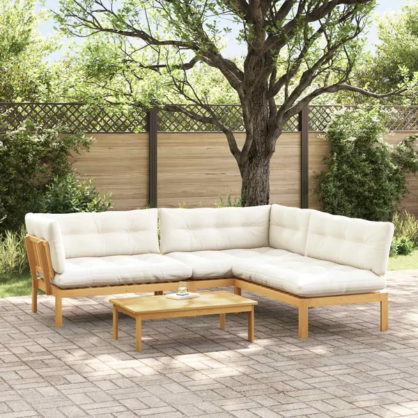 4 Pièce Unité du canapé en palette de jardin