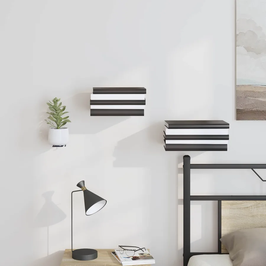 Étagère flottante 4 pcs Anthracite 6 x 10,8 x 6,6 cm - 5