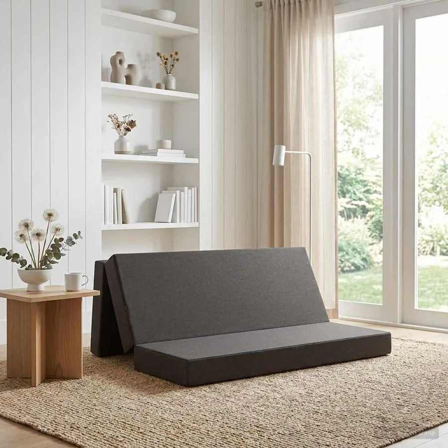Canapé-lit pliable 180 x 67 x 45 cm Gris foncé
