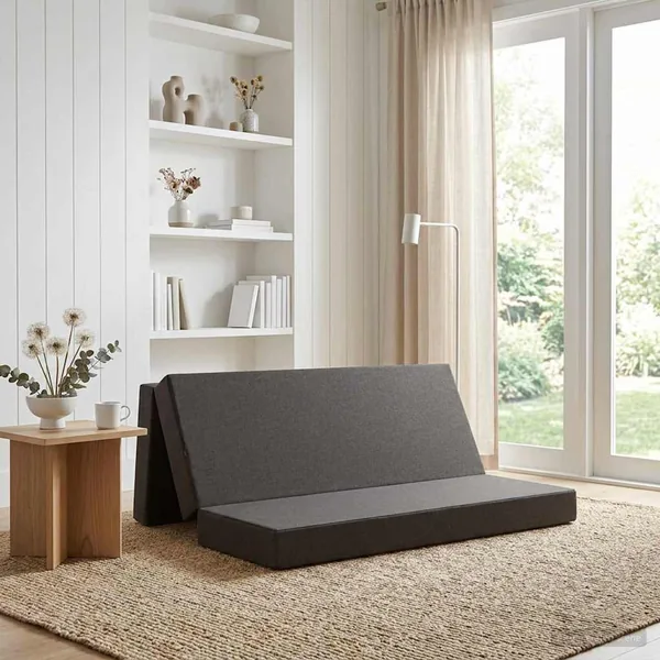 Canapé-lit pliable 180 x 67 x 45 cm Gris foncé