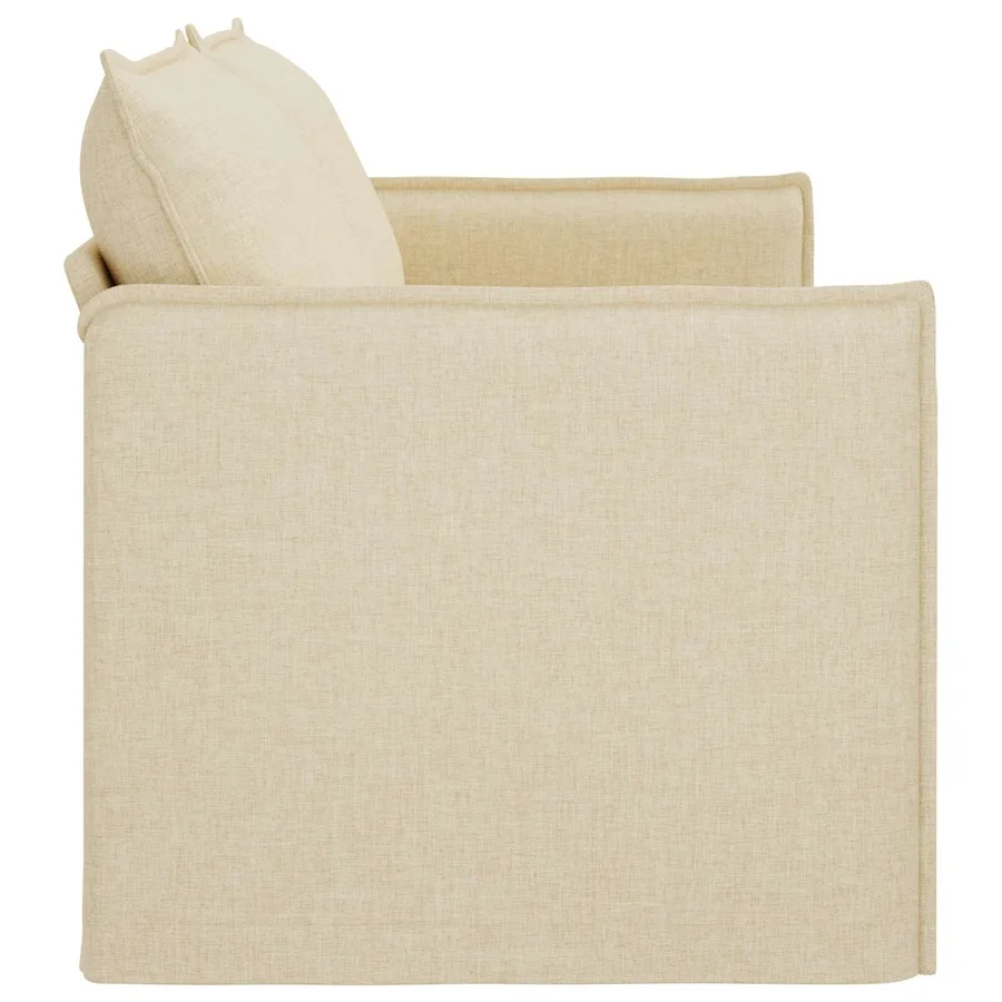 Canapé Crème 196 x 82 x 85 cm tissu - 5