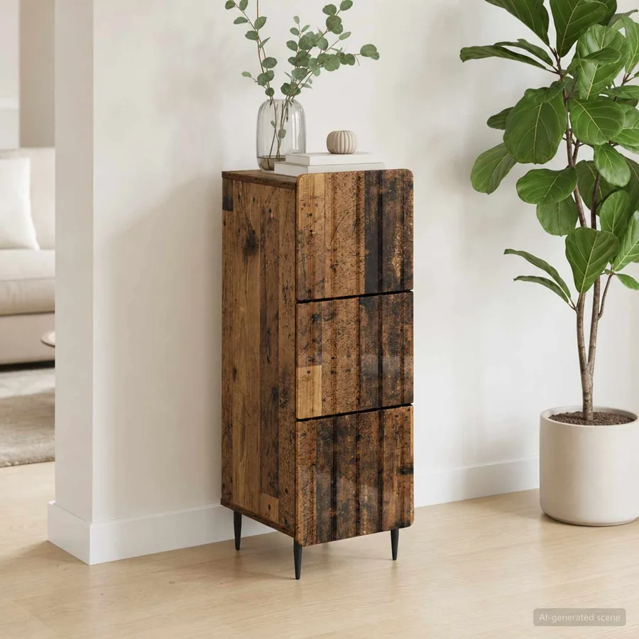 Armoire à tiroirs Bois ancien 33 x 34,5 x 92 cm
