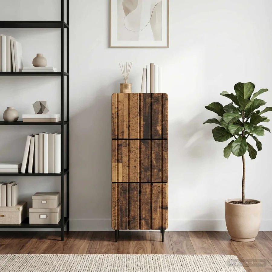 Armoire à tiroirs Bois ancien 33 x 34,5 x 92 cm - 4