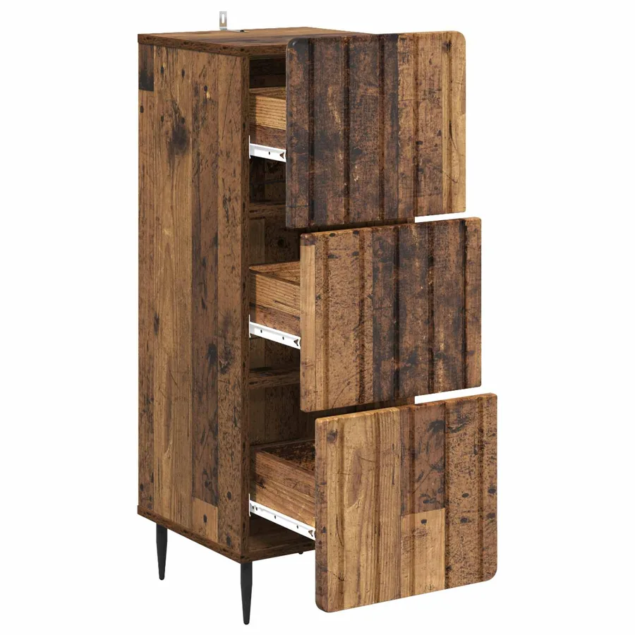 Armoire à tiroirs Bois ancien 33 x 34,5 x 92 cm - 5