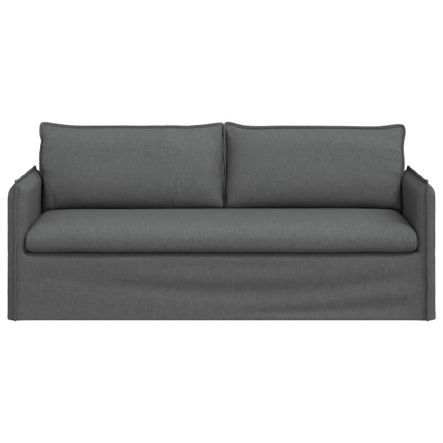 Canapé Gris foncé 196 x 82 x 85 cm tissu - 4
