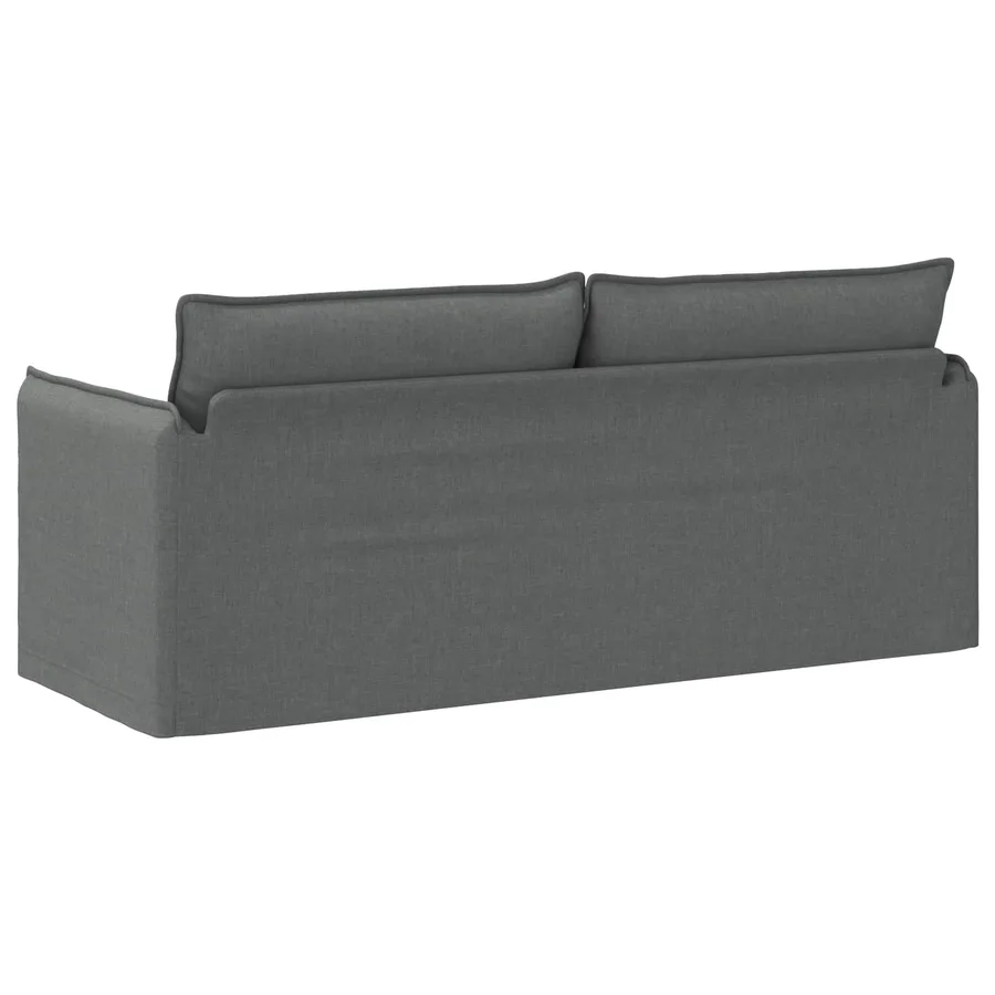 Canapé Gris foncé 196 x 82 x 85 cm tissu - 6