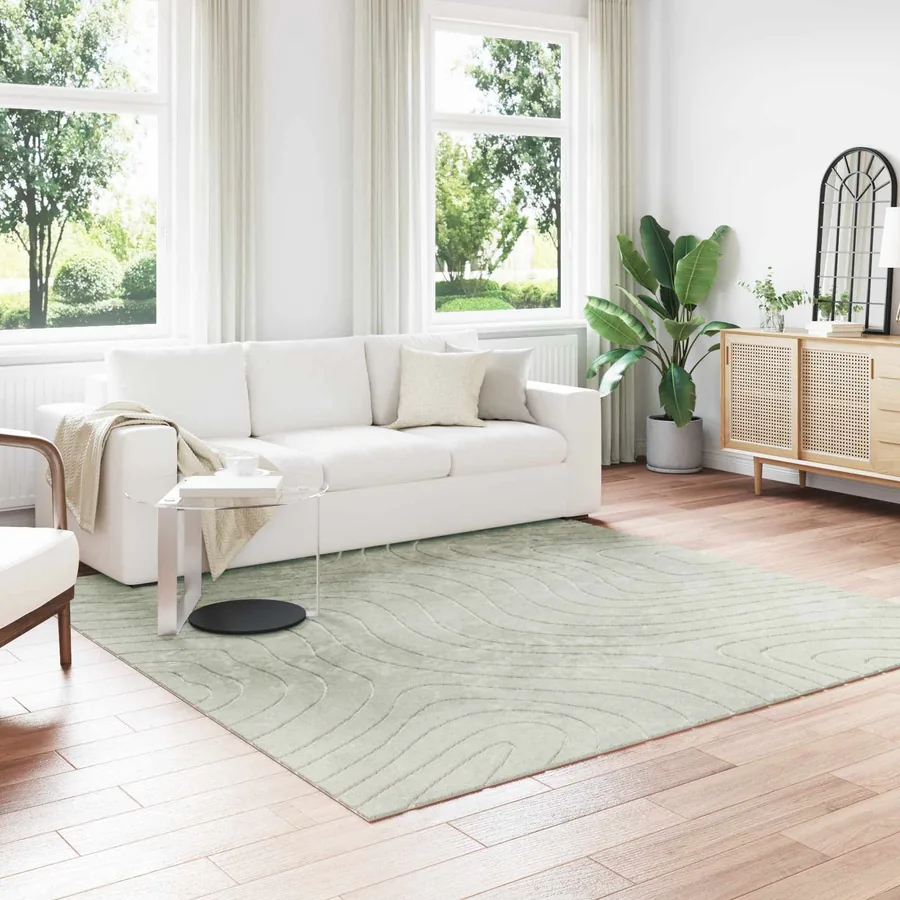 Tapis de surface Carré PALMERAS Vert 240 x 240 cm Polyester