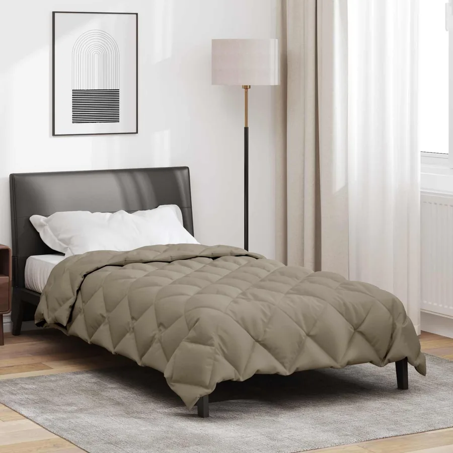 Duvet d'hiver Gris clair 135 x 200 cm Microfibre