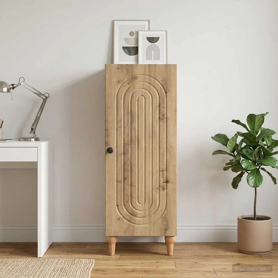 Buffet Chêne artisanal 33 x 34,5 x 90 cm Bois d'ingénierie