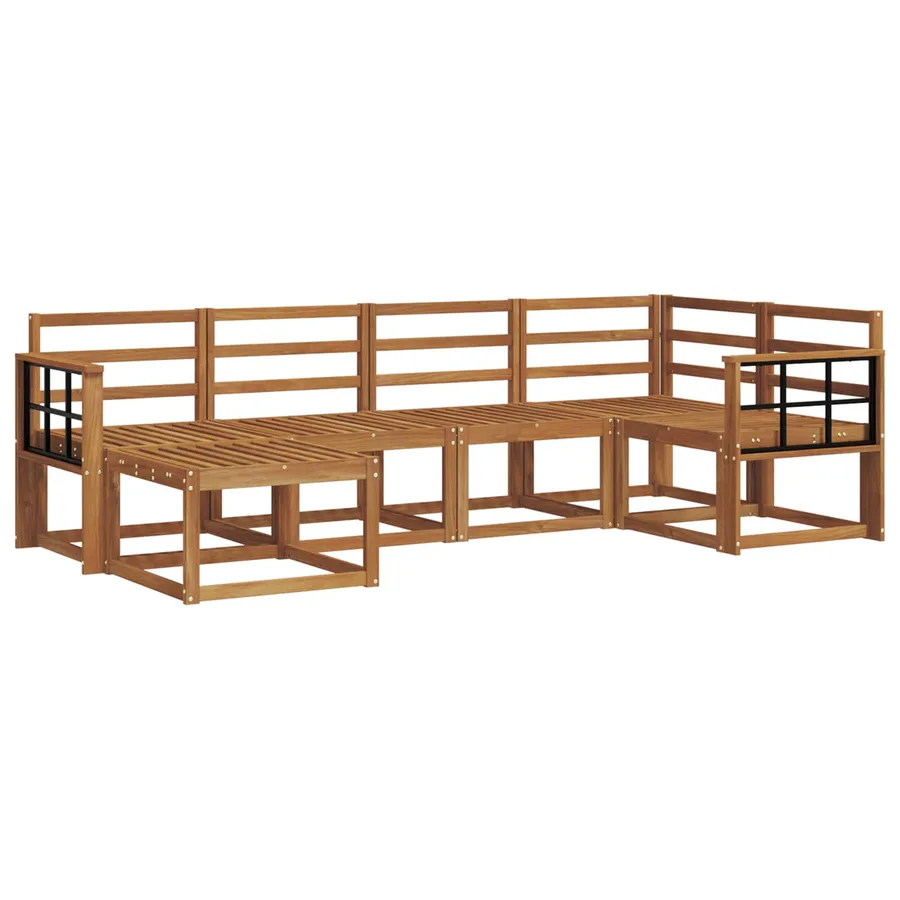 Ensemble de canapés d'extérieur 6 pcs Naturel - 2