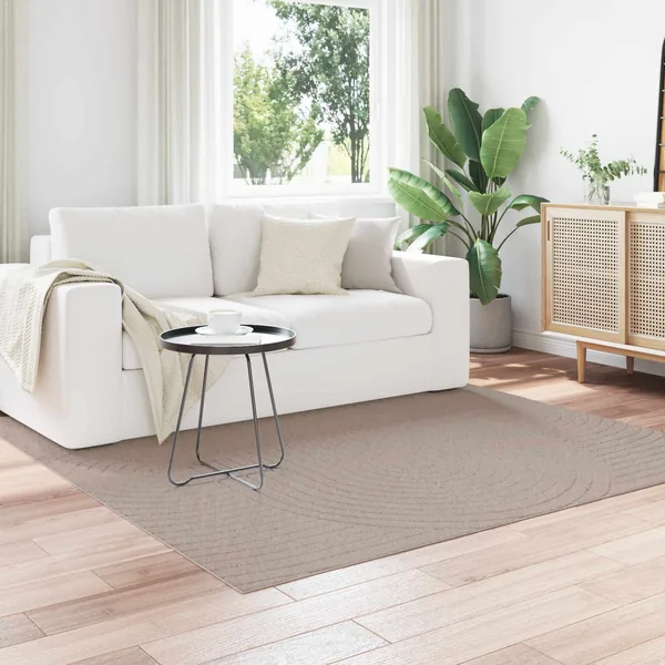 Tapis de surface Carré PALMERAS Beige 200 x 200 cm Polyester