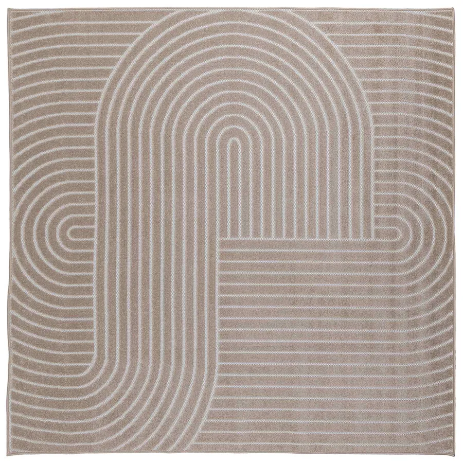 Tapis de surface Carré PALMERAS Beige 200 x 200 cm Polyester - 2
