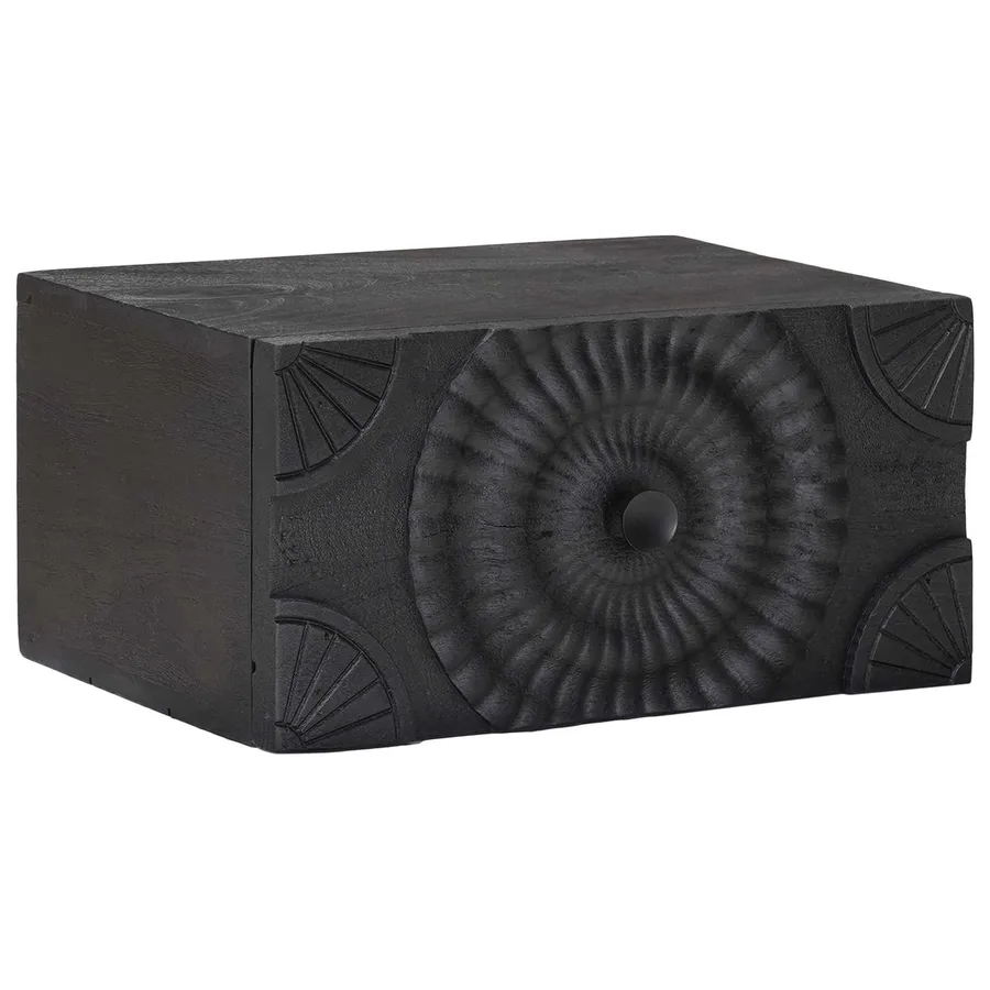 Table de chevet faite main Noir 40 x 30 x 20 cm - 2