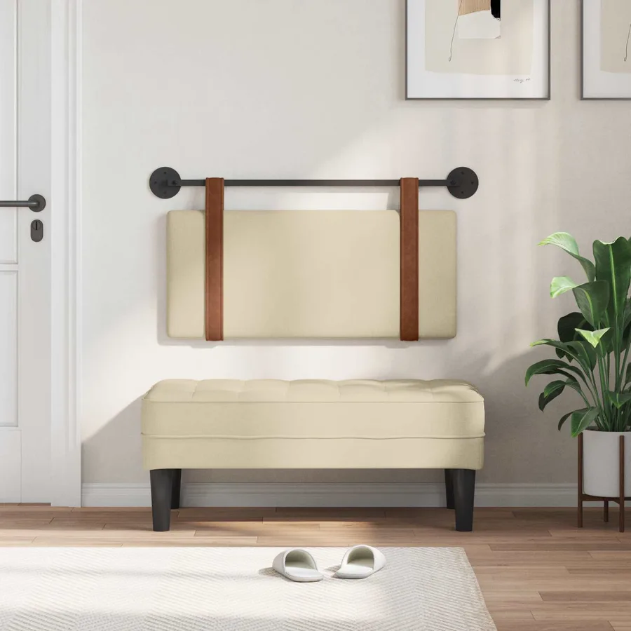 Tête de lit suspendue Crème PU antique - 3
