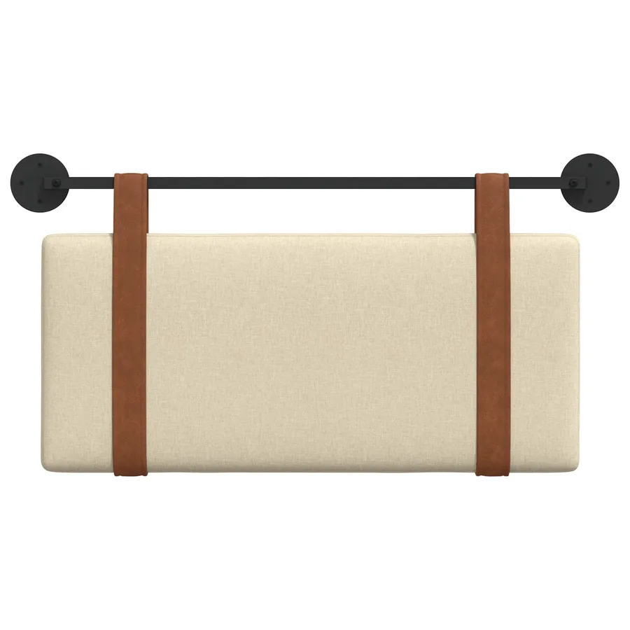 Tête de lit suspendue Crème PU antique - 5