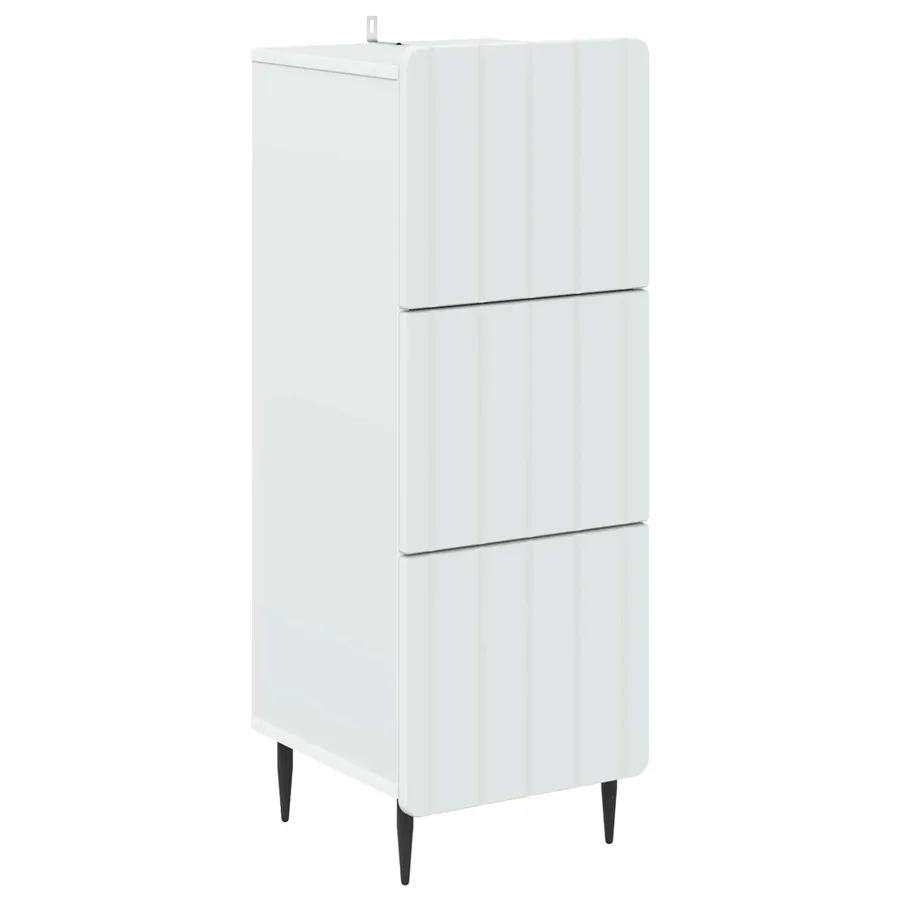 Armoire à tiroirs Blanc 33 x 34,5 x 92 cm Bois d'ingénierie - 2