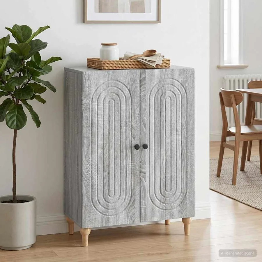 Buffet Sonoma gris 66 x 34,5 x 90 cm Bois d'ingénierie - 4