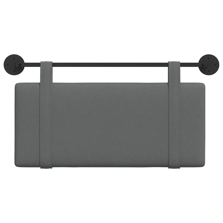 Tête de lit suspendue Gris foncé Tissu - 5