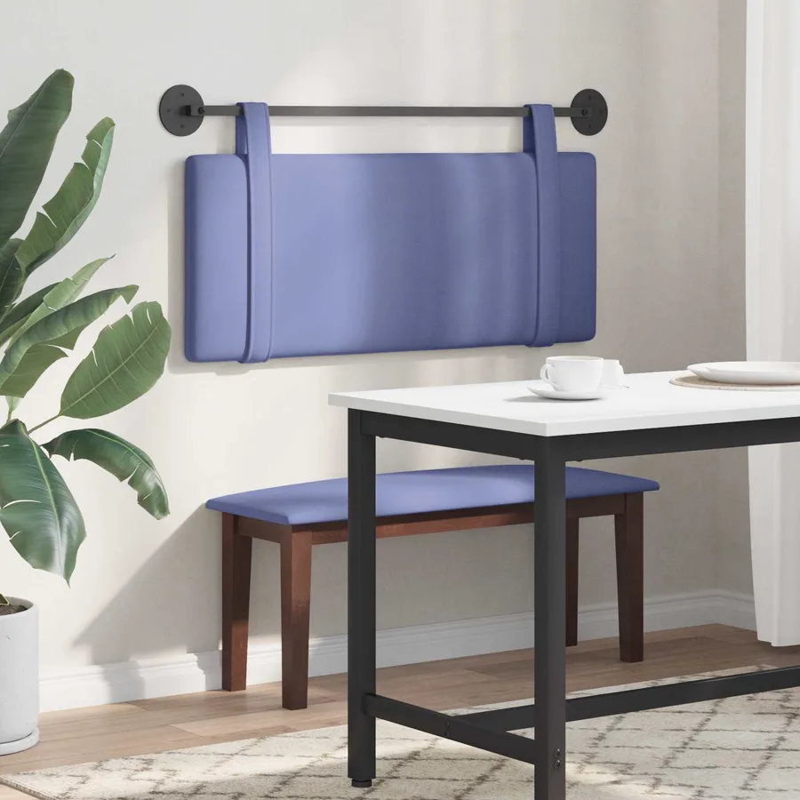 Tête de lit suspendue Bleu denim Tissu - 4