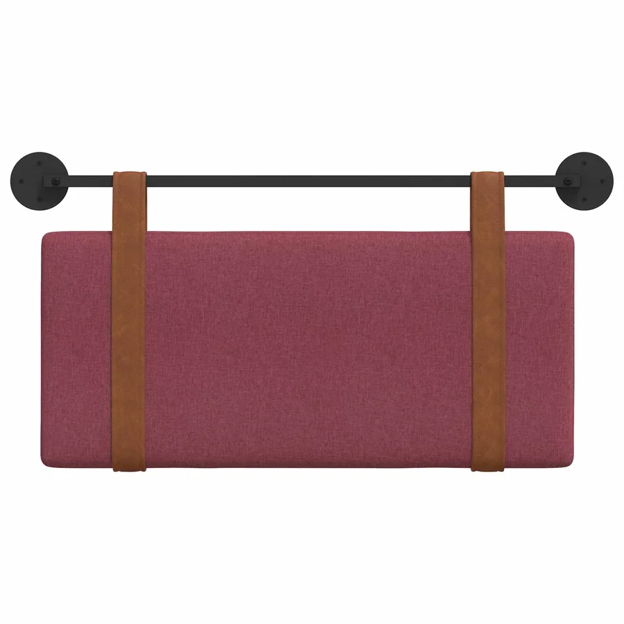 Tête de lit suspendue Bordeaux PU antique - 5