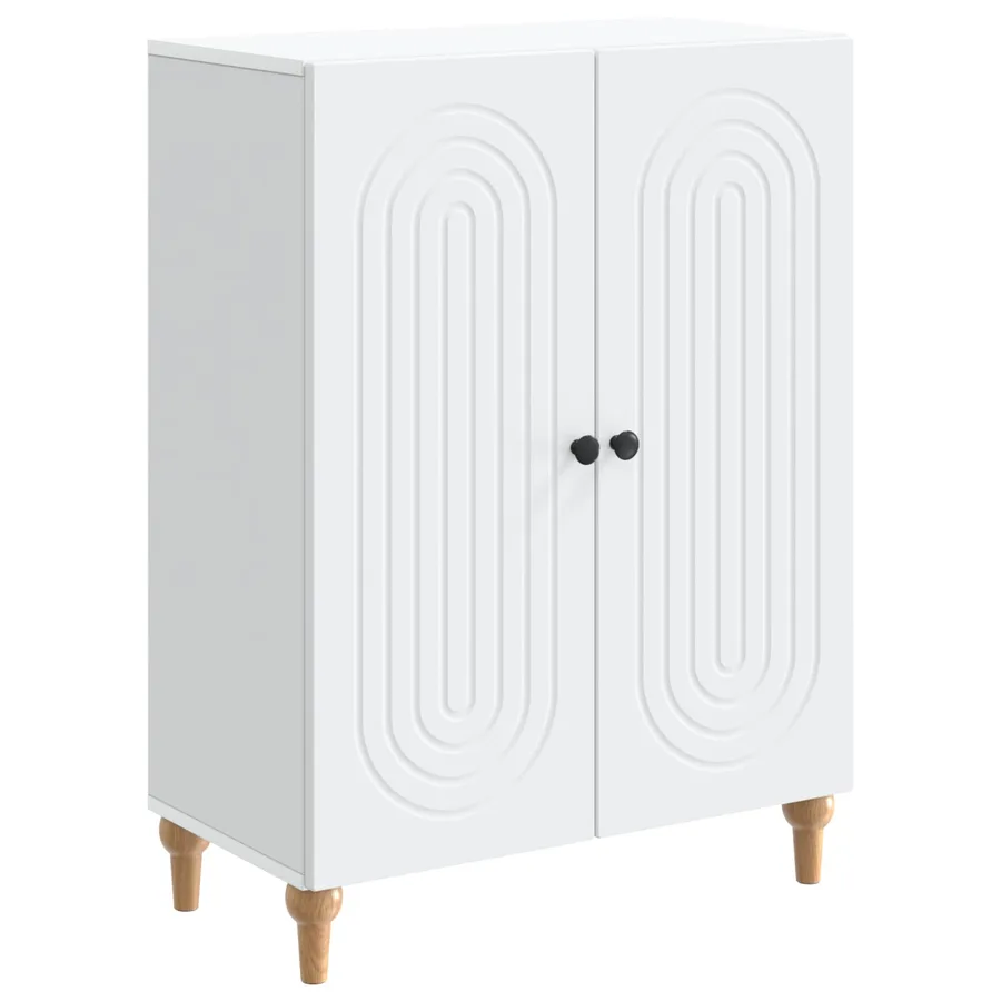 Buffet Blanc 66 x 34,5 x 90 cm Bois d'ingénierie - 2