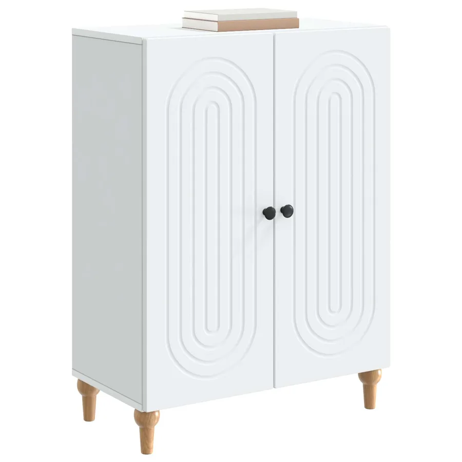 Buffet Blanc 66 x 34,5 x 90 cm Bois d'ingénierie - 3