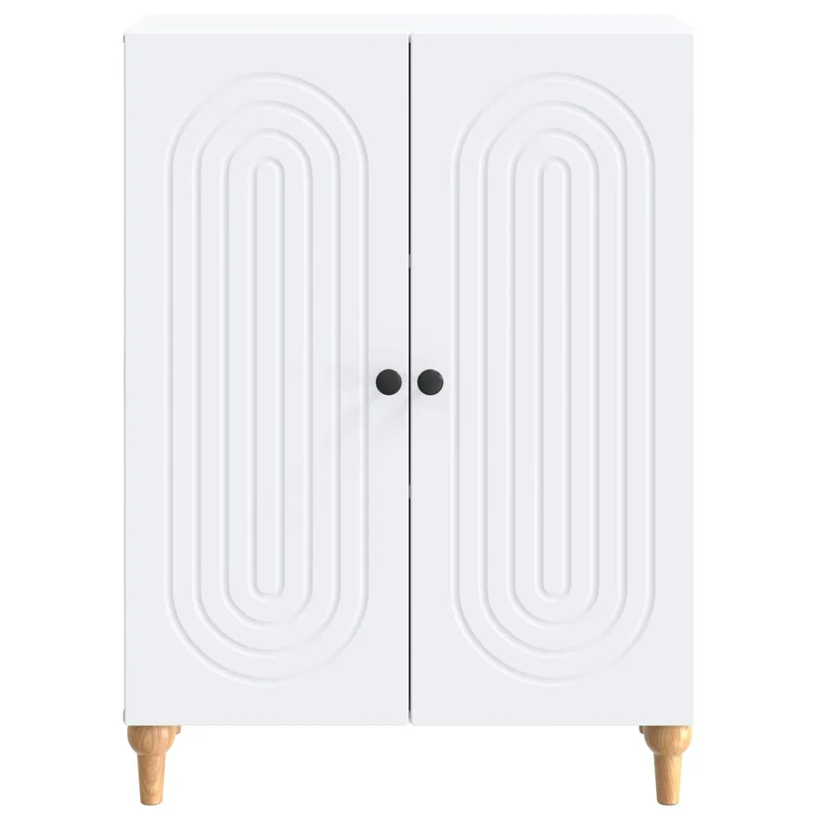 Buffet Blanc 66 x 34,5 x 90 cm Bois d'ingénierie - 6