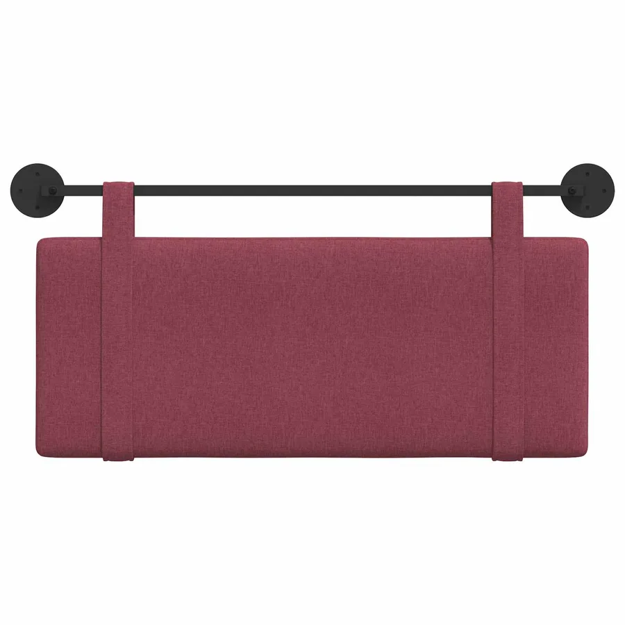Tête de lit suspendue Bordeaux tissu - 5