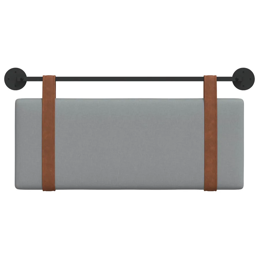 Tête de lit suspendue Gris clair PU antique - 5