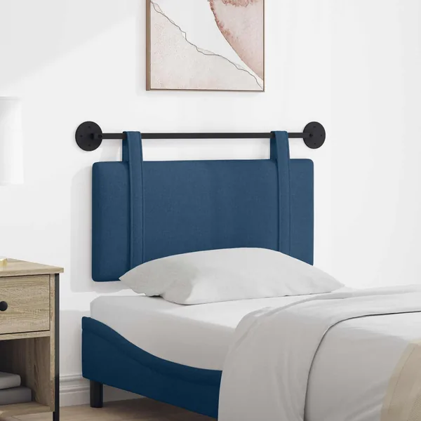 Tête de lit suspendue Bleu Tissu